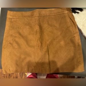 J Crew Factory Faux suede mini skirt size 14